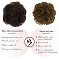 thumbnail image 4 of Claw Clip Messy Bun Hair Piece Real Human Hair Buns Wavy Curly Updo Hair Buns Claw Clip Ponytail Hairpieces Hair Scrunchie with Clip for Women, 4 of 6