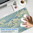 thumbnail image 4 of Gold Blue Waves&nbsp;mousepad Gamingwaterproofnon Slip&nbsp;for Office Home Work Gaminggaming Mouse PadRubber Base Mousepad with Stitched Edges 31.5x11.8inches, 4 of 7