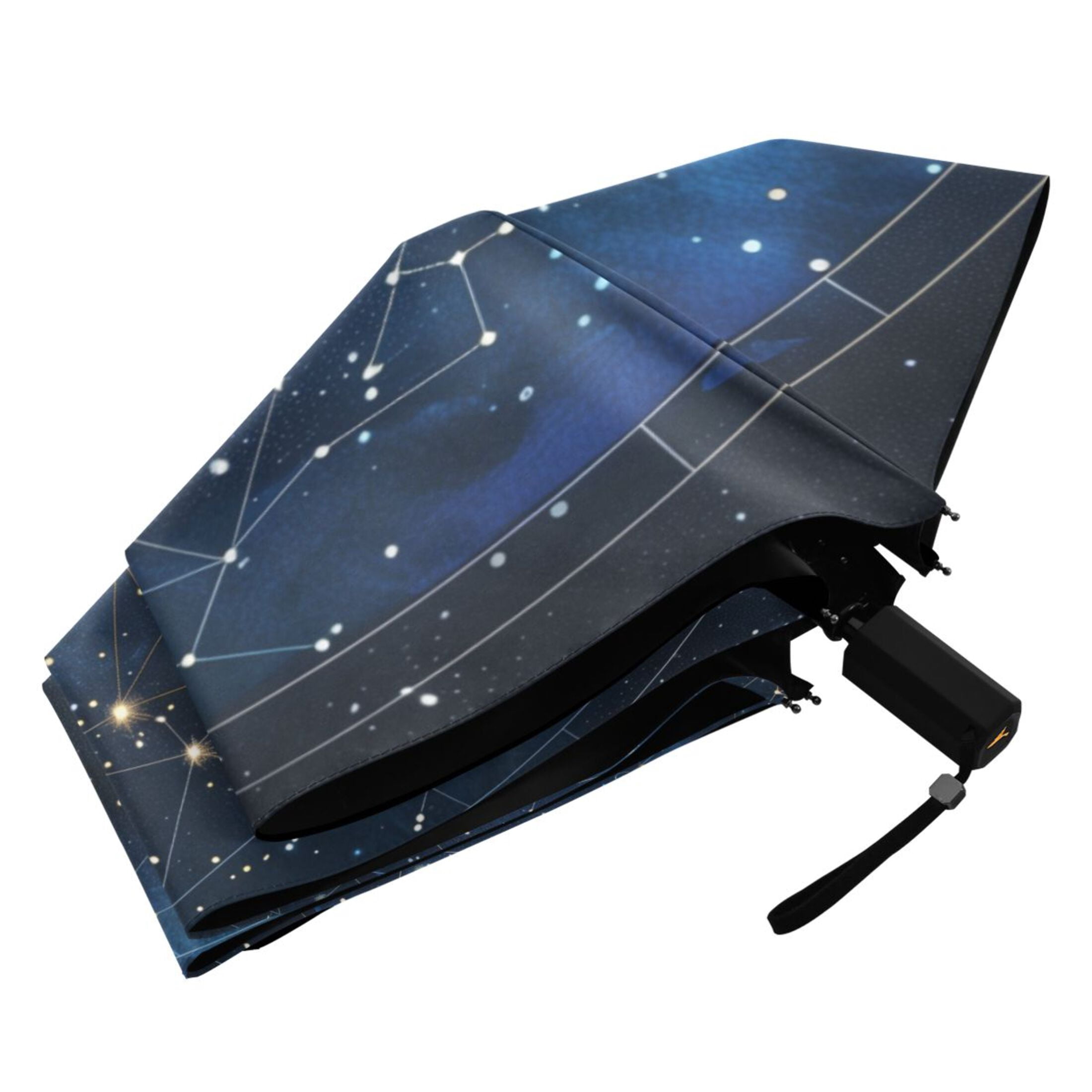 Compact Sun Umbrella Windproof Travel Umbrellas for Rain Strong Portable UV Protection Star Constellation