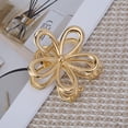 thumbnail image 5 of Unique Bargains 1 Pc Claw Clip Cutout Flower Hair Clip Gold Tone, 5 of 5