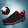 thumbnail image 3 of Zapatos Para Caminar Mocasines casuales unisex Zapatos planos con cordones suaves Accesorios para exteriores (42 Negro Rojo) Ehuebsd Para Estrenar, 3 of 9