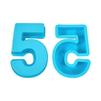 Number Cake Silicone Mold Set – Food-Grade BPA-Free 0-9 Digit Baking Pan for Birthdays & Mother’s Day, Oven & Dishwasher Safe (-40°F to 446°F) E