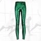thumbnail image 2 of Leggings elegantes y sexys de escamas de pez para mujer (talla L, verde), 2 of 5