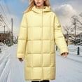 thumbnail image 6 of Women's 2026 Long Hooded Puffer Coat, Mid-Length Oversized Jacket, Thick Cotton Filled Parka, Multi-Pocket Winter Coat, Casual Korean Style Coat Yellow M, 6 of 7