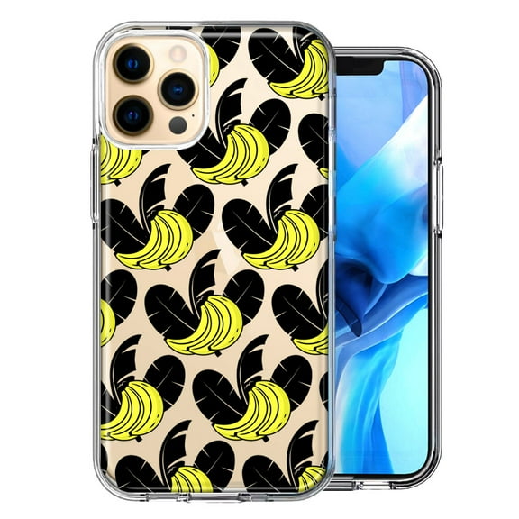 MUNDAZE For Apple iPhone 11 Pro Max Tropical Bananas Design Double Layer Phone Case Cover