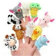 thumbnail image 4 of 10PCS Animal Finger Puppets Cloth Set Monkey Frog Panda Hippo Duck Cow Elephant Rabbit Dog Bear Soft Hand Puppets,Fabric Finger Puppets,Animal Hand Toys,Yellow,10Pcs, 4 of 7