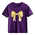 thumbnail image 3 of fatyb Summer T Shirts for Kids Short Sleeve Casual Girls Graphic Tee Tops Print Crewneck Loose Blouses, 3 of 7