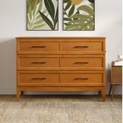 AFI Santa Fe Full Wood Murphy Bed Chest with 6 Mattress and Charger, Light Toffee