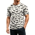 thumbnail image 4 of Halloween Shirts for Men Castle Ghost Graphic Short Sleeve Cute Tees Spider Print Crew Neck Vintage Scary T-Shirt S, 4 of 6