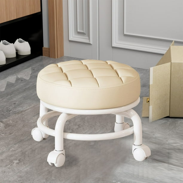 Muebles de oficina para el hogar, taburete bajo con ruedas para uso doméstico, taburete con ruedas para puerta, taburete para zapatos, taburete multifuncional para silla de ruedas, taburete pequeño, t