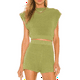 thumbnail image 2 of Txlixc Traje de 2 piezas para mujeres, chaqueta de punto sin mangas de cuello redondo de color sólido + pantalones Txlixc moda, 2 of 4