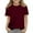 BA01-Wine, variant on Inglocry Girls Shirts Short Sleeve Soft Cotton Basic T-Shirts Crew Neck Plain Tees Tops Clothes for Kids 5-14 Red 140