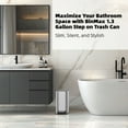 thumbnail image 2 of BinMax Step on Bathroom Garbage Can 1.3 Gal Fingerprint Resistant Stainless Steel Trash Bin with Lid, 2 of 10