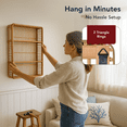 thumbnail image 7 of American Art Decor Bay Breeze Bamboo Shelf - 19.7" x 27.6", 7 of 7