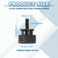 thumbnail image 2 of 6 Pcs M3*0.5 Knurled Thumb Screw Computer Case Threaded Hand Tighten Screws for PC Case, Black, 2 of 7