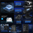 thumbnail image 3 of Computadora Xtreme PC Gaming Intel Core I5 12400 16GB SSD 500GB Monitor 23.8 75Hz WIFI Ultron negro, 3 of 6