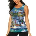thumbnail image 2 of Uemuo Christmas Tree Pattern Workout Tank Tops for Women Breathable Moisture-wicking tank top Sleeveless Running Loose Fit Yoga Tops Active Shirts Sports Gym Exercise, 2 of 9