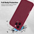 thumbnail image 2 of Funda de teléfono MZELQ para iPhone 16 Pro de silicona a prueba de golpes - Rojo, 2 of 6