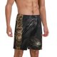 thumbnail image 2 of Balery Gothic Raven Portrait Pantalones cortos de pijama de punto de algodón para hombre con cinturilla y bolsillos-Large, 2 of 6
