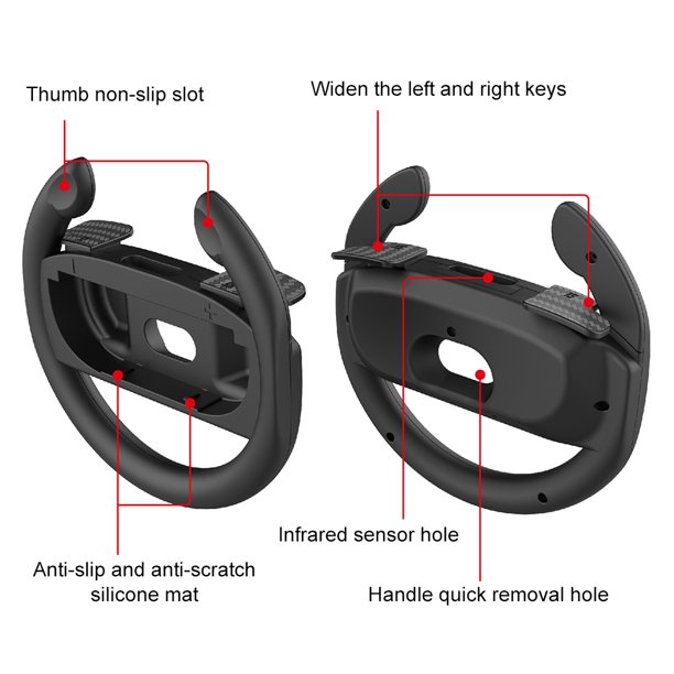 2pcs Ruedas Dirección Carreras para 2 Soportador Del Controlador ()
