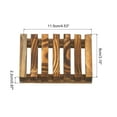 thumbnail image 2 of Uxcell Wooden Soap Tray, 2Pcs - Wooden Soap Dish, Self Draining Natural Bamboo Big Bar Soap Holder (Retro Color), 2 of 6