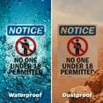 thumbnail image 6 of (2 Pack) No One Under 18 Permitted OSHA Notice Sign 12 Inch X 18 Inch Indoor / Outdoor Rust-Free Aluminum Metal Signs for Workplace, Workshop, and Construction Site, Made in the USA, 6 of 8