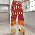 thumbnail image 2 of Thanksgiving Pumpkins Fall Leaves Pajamas For Women Loose Retro Night Pajama Pants Comfortable Sleepwear Bottoms Homewear, 2 of 6