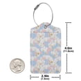 thumbnail image 4 of Sikiie Orchids Flowers Luggage Tag for Suitcase Leather Baggage Tag with Stainless Steel Loop Privacy Cover for Women Men Girls-4 PCS, 4 of 5