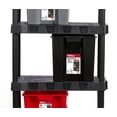 thumbnail image 6 of (2 pack) Hyper Tough Garage Plastic Storage Bin Large Nesting Stacking, Black, 6 of 15