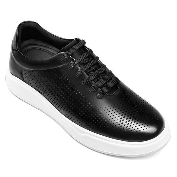 CMR CHAMARIPA Height Enhancing Shoes - Breathable Black Hidden Increasing Sneakers 7CM / 2.76 Inches