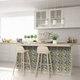 thumbnail image 3 of Mi Alma Peel and Stick Lemon Vintage Rustic Removable L24 Vinyl Tile Stickers, Beige/Blue/Yellow, 12" x 12" (24-Pack), 3 of 13