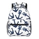 thumbnail image 1 of Disketp Navy Blue Anchors Mochila Estampada para Hombre y Mujer – Mochila Ligera Clásica con Múltiples Bolsillos para Universidad, Trabajo y Viajes-One Size, 1 of 5
