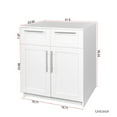 thumbnail image 3 of Stackable Storage Cabinet, 31.5" Wx23.62 "D x 35.43 "H, White, 3 of 5