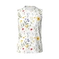thumbnail image 6 of Lsque Watercolor Floral A Print Men's Cotton Blend Sleeveless Muscle Shirts (S-3XL)- Moisture Wicking, Odor Protection, UPF 30+,X-Large, 6 of 8
