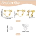 thumbnail image 2 of 1 Box 36Pcs Screw Back Earring Converter Gold Clip Earrings Backs Brass Non Pierced Painless Clip on Earring Components with Comfort Pads Earring Clips for Jewelry Making Supplies DIY Craft, 2 of 6