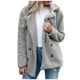 thumbnail image 2 of Pntutb Chaqueta para mujer Chaqueta sólida Botón de bolsillo Cuello vuelto Slim Fit Chaqueta cálida mediana y larga Pntutb Pntutb-818, 2 of 6
