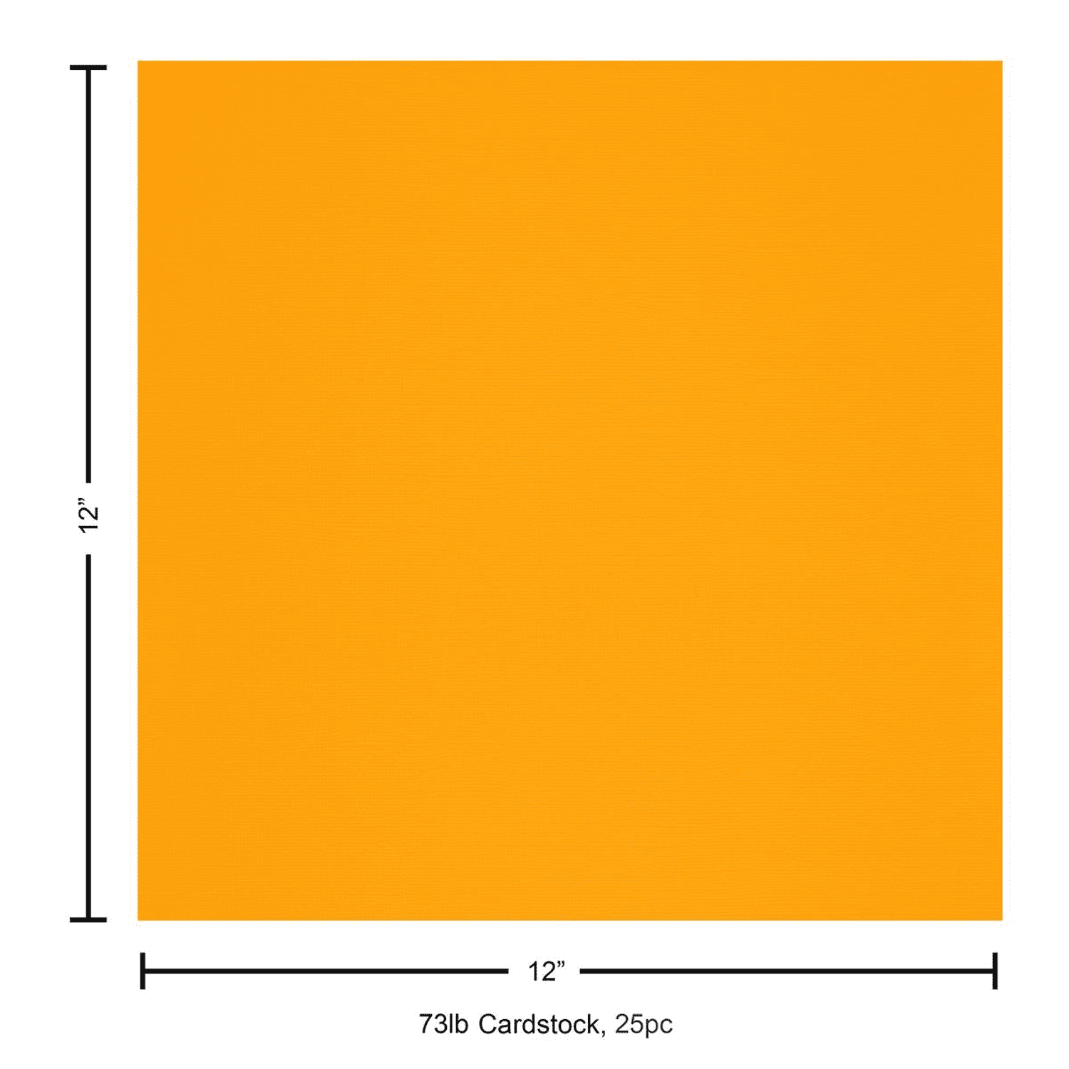 Paper Accents Cardstock 12"x 12" Muslin 73lb School Bus Yellow 25pc