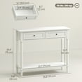 thumbnail image 3 of HOMCOM Table Console avec 2 Tiroirs et Tablette de Rangement pour Couloir Chambre, 3 of 10