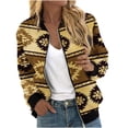 thumbnail image 2 of Ftwytp Zip Up Jacket Women Gym Fleece Sweatshirt Oversized Sports Workout Runing Baseball Coat Long Sleeve Color Blocked Casual Loose Sweater, 2 of 5