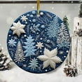 thumbnail image 5 of 2025 Blue Christmas Decoration Pendant, Acrylic Patterns Christmas Ornament, Santa Claus Ornaments for Christmas Decors, Christmas Keepsake for Hanging Decors, 5 of 7