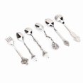 thumbnail image 2 of 6 Pcs Zinc Alloy Spoon and Fork Set, Vintage and Innovative Style, Kitchen Accessory, Silver (Crown Fork Handle), 2 of 4