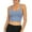 Blue, variant on LELINTA Women's Medium Support Cross Back Wirefree Removable Cups Yoga Sport Bra