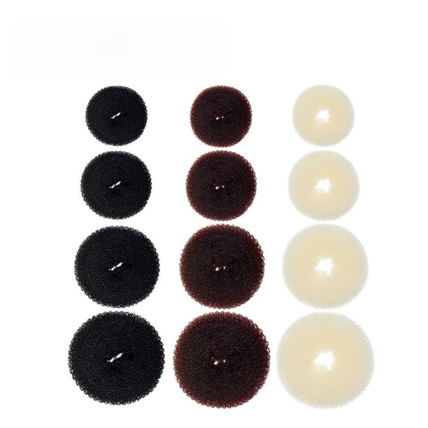 Tocado de flores, anillo para el cabello, herramienta para el cabello con forma de bola, rizador de cabello con temperamento de donut para personas perezosas
