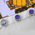 thumbnail image 4 of Manfei Equipment Truck Blackout Curtains Set of 2 (52x84 Each),Cartoon Bulldozer Window Curtains,Purple Yellow Curtains and Drapes For Boys Teens,Breathable Home Decor, 4 of 6