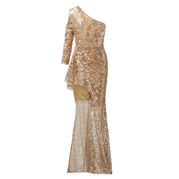 gold jewelry dress XS 1980s Mike Benet Gold Prom Dress Lamé Evening Gown Metallic Formal –  Style & Salvage main image 1