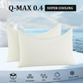 thumbnail image 3 of Cooling Curved Pillow Cases 2 Pack Q-Max 0.4 Cool Pillow Cover Super Soft & Skin-Friendly with Zipper Design, Removable & Machine Washable Pillowcase (Pillow not Include)-King Size, 3 of 4