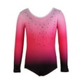 thumbnail image 4 of Patterned gradient body suit long-sleeved diamond ballet gymnastics clothes exercise clothes dance clothes, 4 of 6