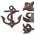 thumbnail image 4 of Vintage Anchor Hook Rustic Cast Iron Nautical Boat Anchor Molding Wall Hook, 4 of 6