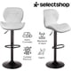 thumbnail image 3 of SELECTSHOP Set De 4 Bancos De Cocina Mostrador Barra Silla Taburete Comedor Respaldo Alto Altura Regulable y Función Giratoria 360° (4 Piezas Blanco), 3 of 9