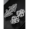 thumbnail image 2 of Antique silver metal coat clips set of 4 vintage celtic brooch dress buckles, 2 of 5